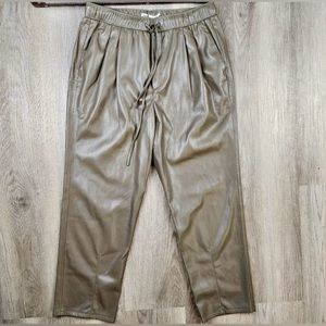 Zara faux leather jogger style pants